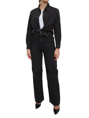 Jeans nero Twinset in cotone stretch con strass in DONNA