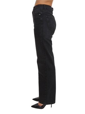 Jeans nero Twinset in cotone stretch con strass in DONNA