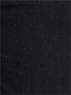 Jeans nero Twinset in cotone stretch con strass in DONNA