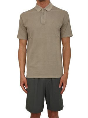 Polo Armani Exchange uomo in cotone tortora in UOMO