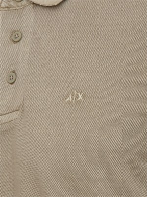 Polo Armani Exchange uomo in cotone tortora in UOMO