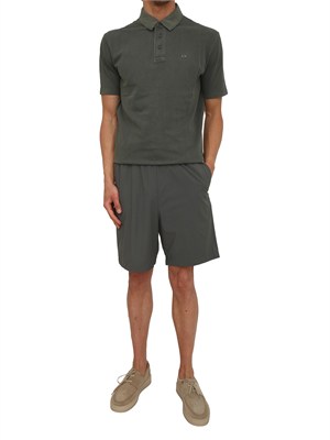 Polo Armani Exchange uomo in cotone verde in UOMO