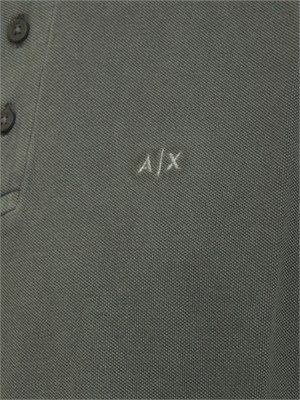 Polo Armani Exchange uomo in cotone verde in UOMO