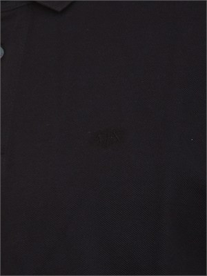 Polo Armani Exchange uomo in cotone blu in UOMO