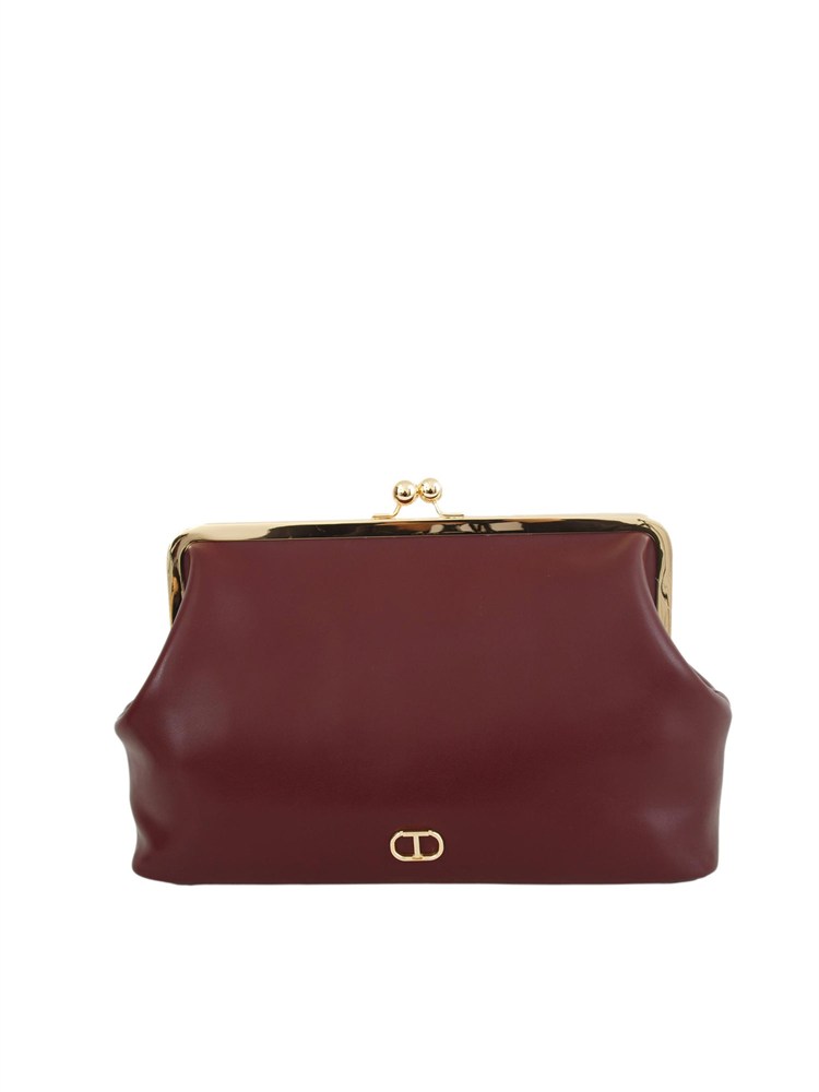 Borsa a tracolla Twinset a clutch con Oval T bordeaux