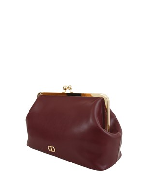 Borsa a tracolla Twinset a clutch con Oval T bordeaux in DONNA