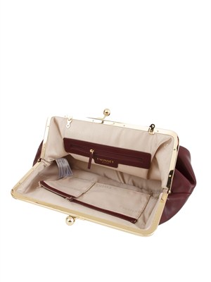 Borsa a tracolla Twinset a clutch con Oval T bordeaux in DONNA