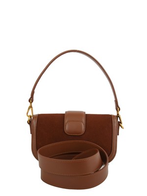 Borsa a tracolla in suede Twinset marrone in DONNA
