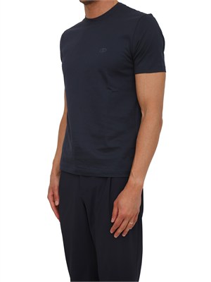 T-shirt Lu Jo uomo in filato di puro cotone blu in UOMO