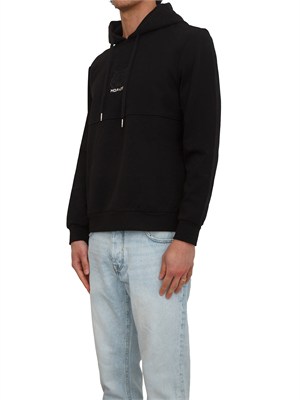 Felpa cappuccio Antony Morato in cotone interlock nera in UOMO