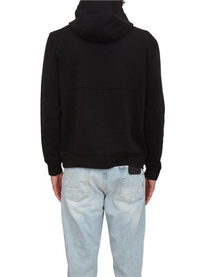 Felpa cappuccio Antony Morato in cotone interlock nera in UOMO