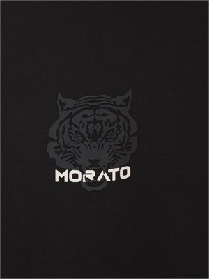 Felpa cappuccio Antony Morato in cotone interlock nera in UOMO