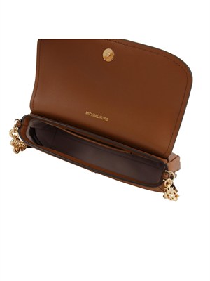 Borsa a tracolla Michael Kors Nolita piccola in pelle martellata cuoio in DONNA