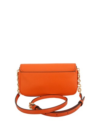 Borsa a tracolla Michael Kors Nolita piccola in pelle martellata corallo in DONNA