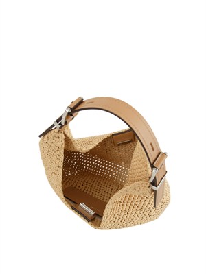 Borsa a spalla Michael Kors Nolita modello intrecciata a mano beige in DONNA