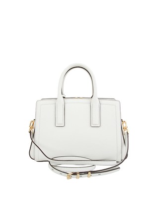 Borsa a mano Michael Kors Laila piccola in pelle martellata bianco in DONNA
