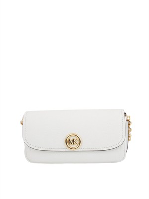 Borsa a tracolla Michael Kors Nolita piccola in pelle martellata bianco in DONNA