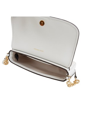 Borsa a tracolla Michael Kors Nolita piccola in pelle martellata bianco in DONNA