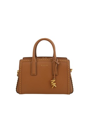 Borsa a mano Michael Kors Laila piccola in pelle con borchie cuoio in DONNA