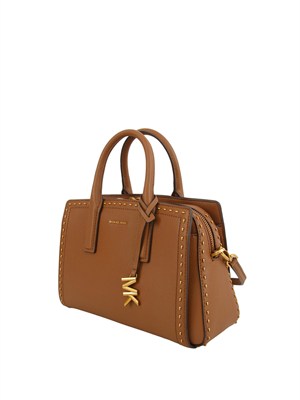 Borsa a mano Michael Kors Laila piccola in pelle con borchie cuoio in DONNA