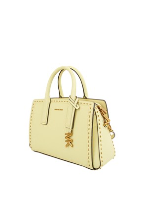 Borsa a mano Michael Kors Laila piccola in pelle con borchie lime in DONNA