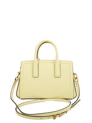 Borsa a mano Michael Kors Laila piccola in pelle con borchie lime in DONNA