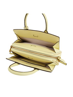 Borsa a mano Michael Kors Laila piccola in pelle con borchie lime in DONNA