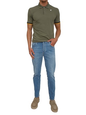 Polo uomo Vincent K-WAY in piquÉ di cotone verde in UOMO