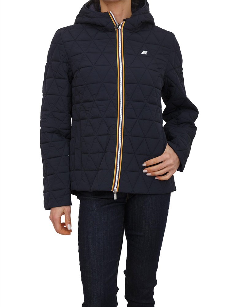 Giubbino Madlaine K-WAY donna in tessuto blu