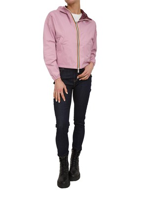 Giubbino reversibile Laurette K-WAY donna in tessuto rosa e purple in DONNA