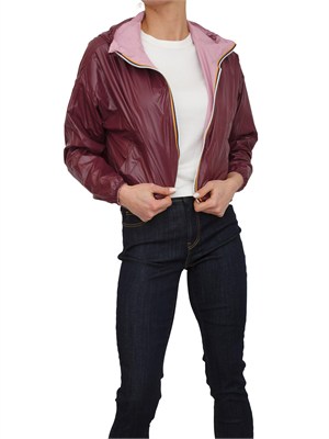 Giubbino reversibile Laurette K-WAY donna in tessuto rosa e purple in DONNA
