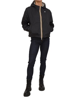 Giubbino reversibile Laurette K-WAY donna in tessuto nero in DONNA