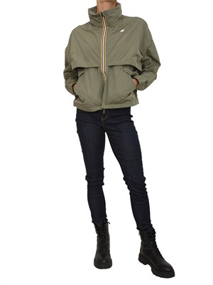 Giubbino Aubette K-WAY donna in tessuto verde in DONNA