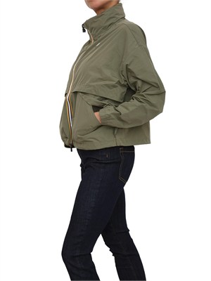 Giubbino Aubette K-WAY donna in tessuto verde in DONNA