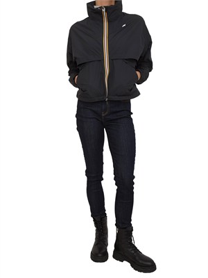 Giubbino Aubette K-WAY donna in tessuto nero in DONNA