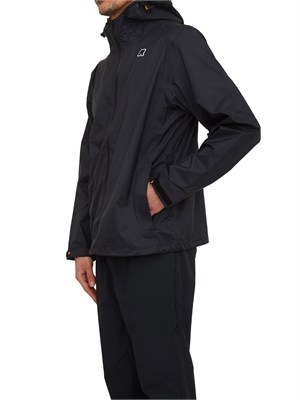 Giubbino unisex Charmain K-WAY in tessuto tecnico nero in UOMO