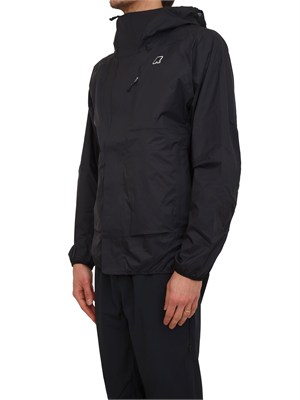 Giubbino unisex Roche K-WAY in tessuto tecnico nero in UOMO