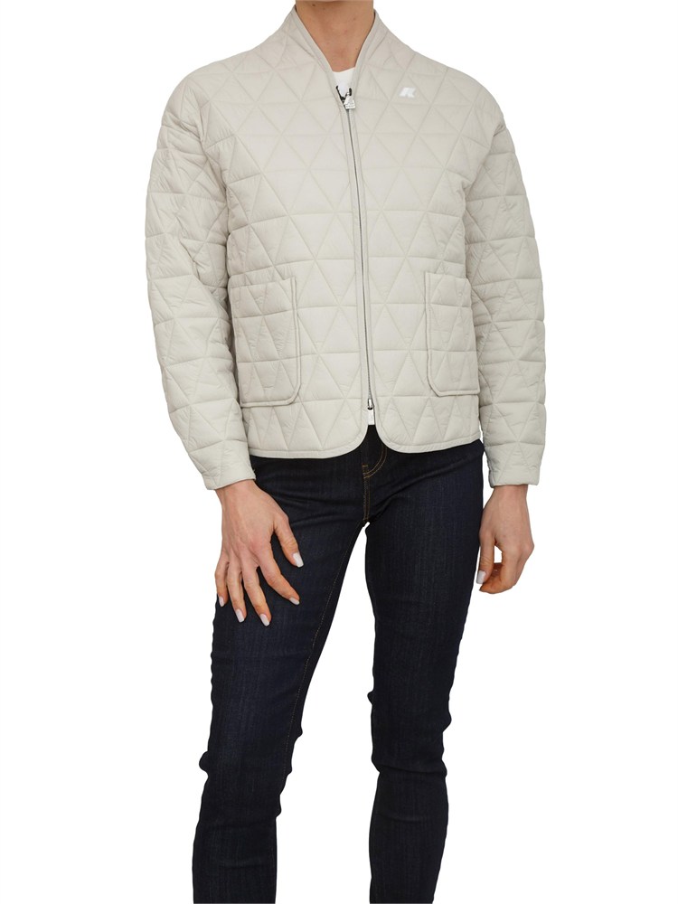 Giubbino Selime K-WAY donna in nylon idrorepellente e antivento beige