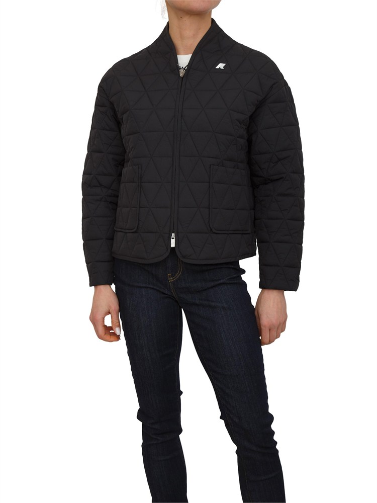 Giubbino Selime K-WAY donna in nylon idrorepellente e antivento nero