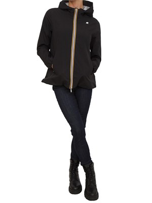 Giubbino Marguerite K-WAY donna in tessuto tecnico nero in DONNA