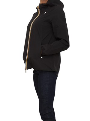 Giubbino Marguerite K-WAY donna in tessuto tecnico nero in DONNA