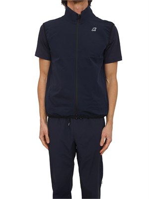Gilet unisex Flaner K-WAY in felpa tecnica blu in UOMO