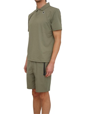 Polo unisex Decouvrir K-WAY in tessuto antipiega verde in UOMO