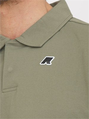 Polo unisex Decouvrir K-WAY in tessuto antipiega verde in UOMO
