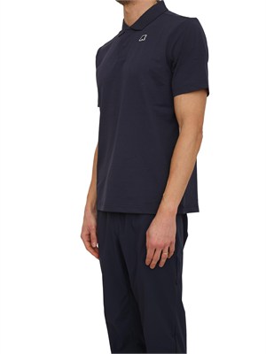 Polo unisex Decouvrir K-WAY in tessuto antipiega blu in UOMO