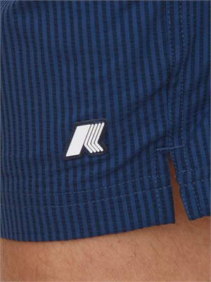 Costume da bagno boxer Hazel K-WAY in tessuto blu e bluette in UOMO