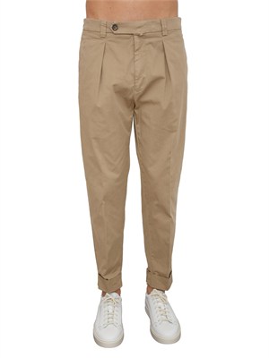 Pantaloni uomo Berwich in cotone elasticizzato beige in UOMO