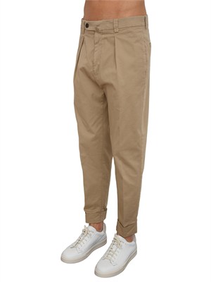 Pantaloni uomo Berwich in cotone elasticizzato beige in UOMO