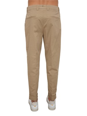 Pantaloni uomo Berwich in cotone elasticizzato beige in UOMO