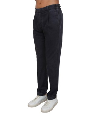 Pantaloni chino uomo Berwich in fresco lana blu in UOMO